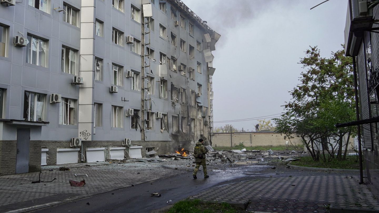 Ataque en la ciudad de Melitópol, en octubre de 2022. (EFE)