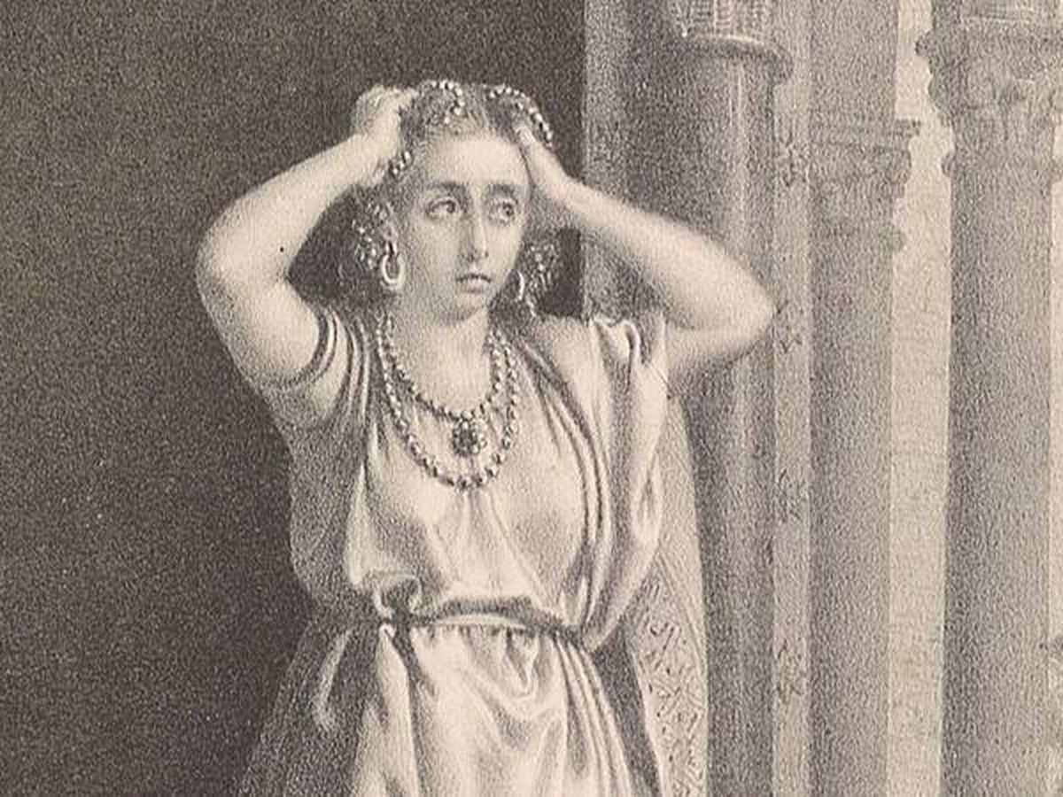 Foto: La reina goda Egilo (imagen extraída de '1868, Mujeres célebres de España y Portugal, Egilona, CC)