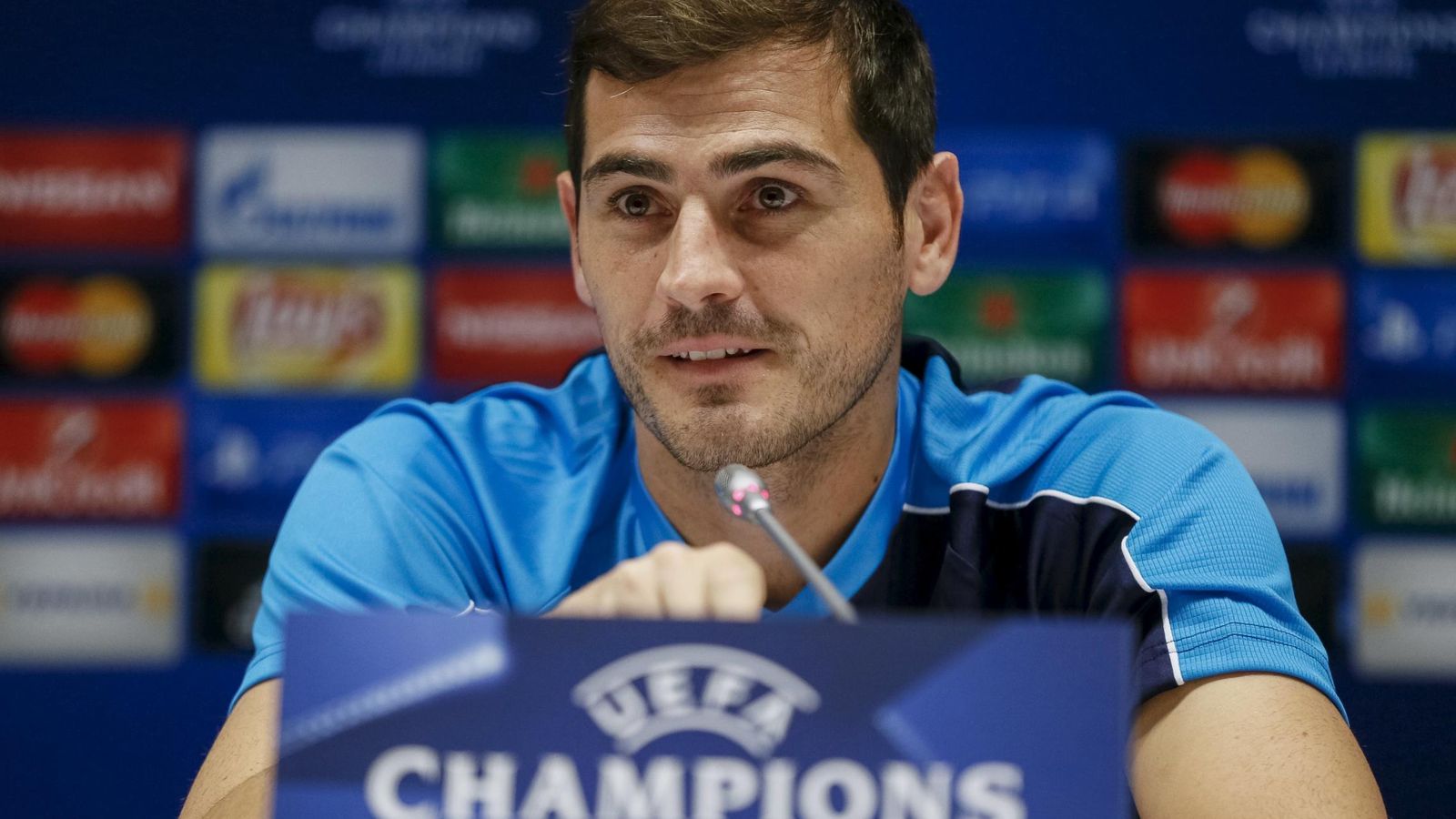 Foto: Iker Casillas, durante la última rueda de prensa del Oporto en la Champions.