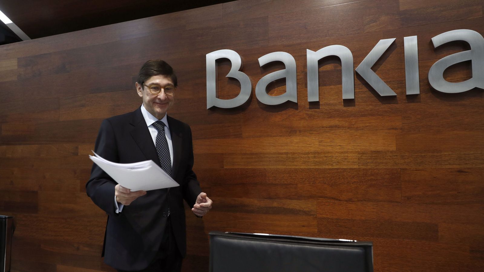 Foto: El presidente de Bankia, José Ignacio Goirigolzarri, en la presentación de los resultados de 2016. (EFE)