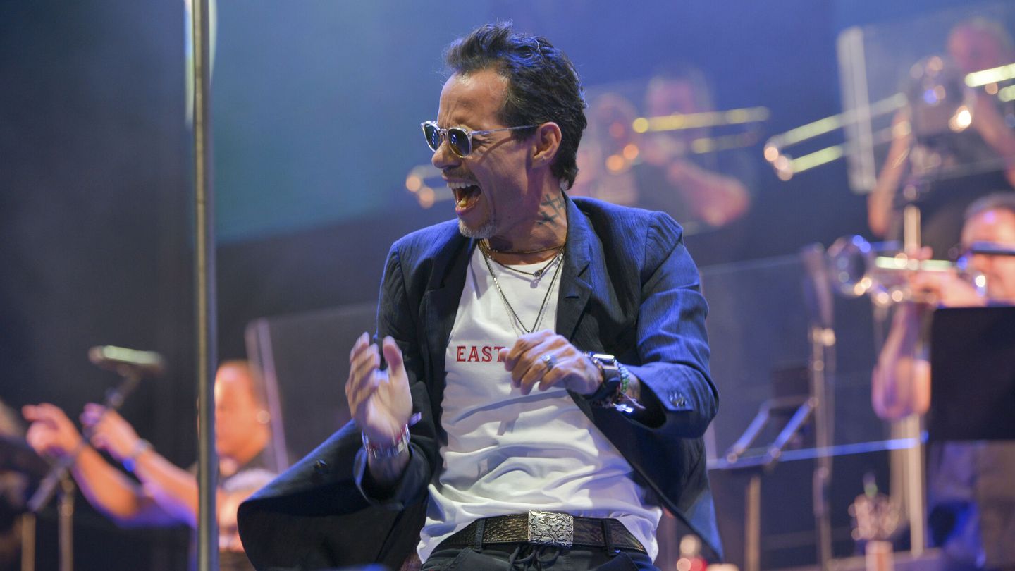 Marc Anthony, durante el concierto del festival 'Marenostrum'. (EFE/Antonio Paz)