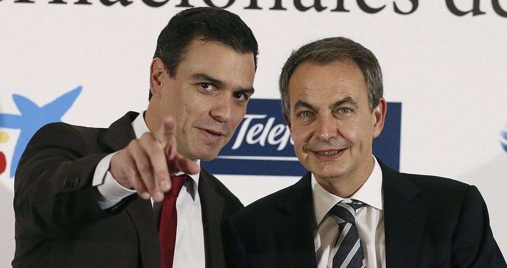 Pedro Sánchez y José Luis Rodríguez Zapatero. (Efe)