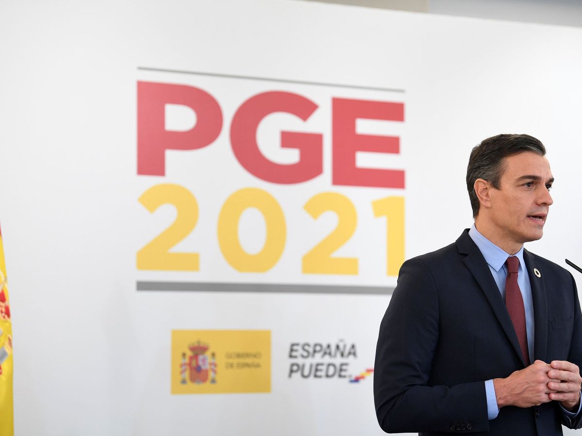 Foto: El presidente del gobierno, Pedro Sánchez, presentando el proyecto de presupuestos generales del Estado. (EFE)