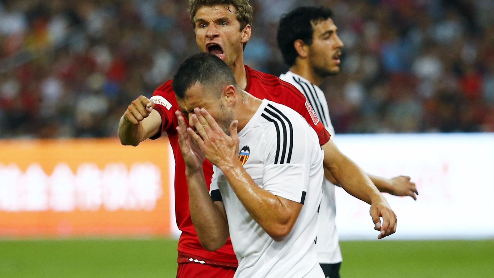 Foto: Thomas Mueller, autor de dos goles, durante el Bayern-Valencia (Reuters)