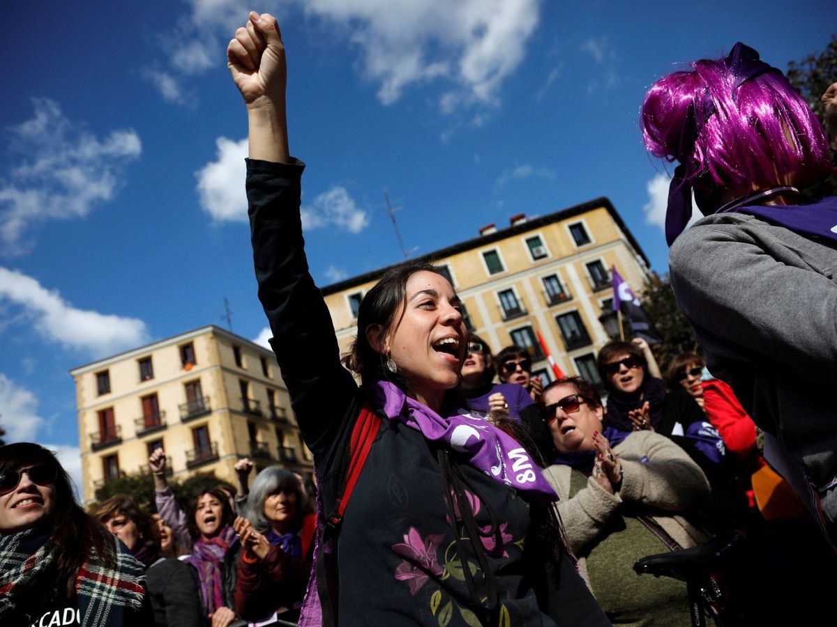 Foto: Concentración del día internacional de la mujer en plaza lavapies