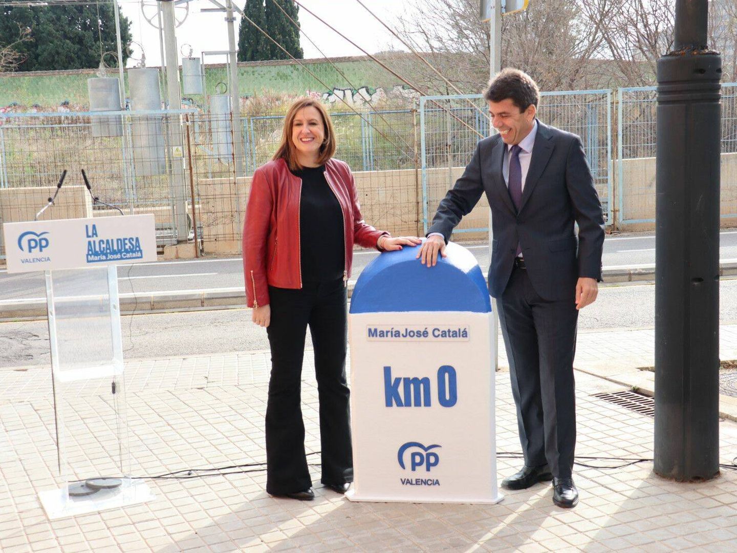 Carlos Mazón, con María José Catalá, este miércoles en la presentación del proyecto de Valencia al mar. (PPCV)