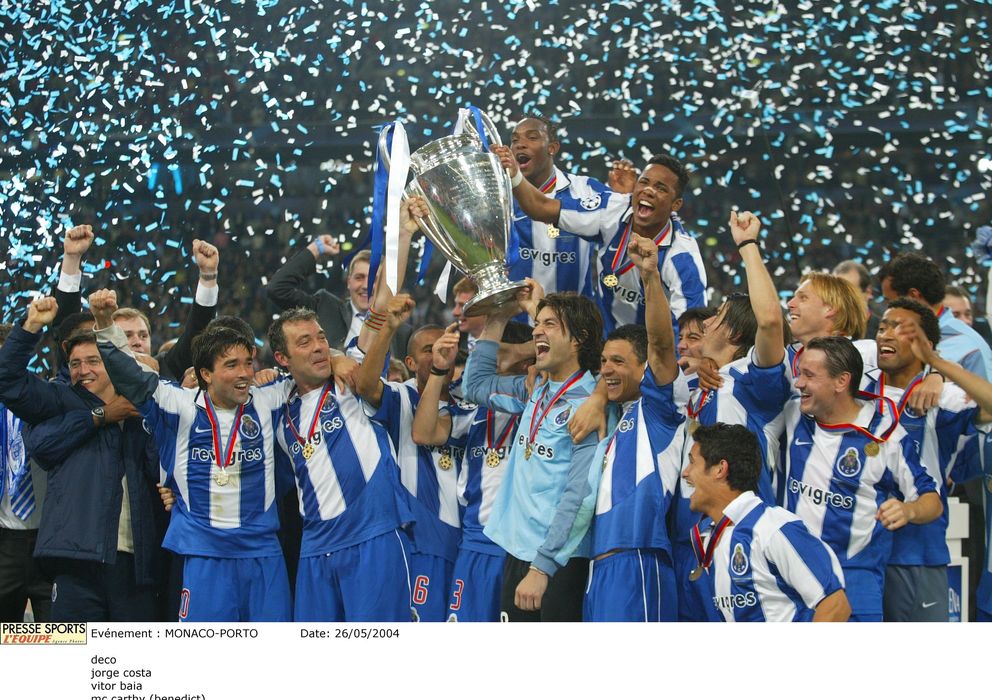 Foto: El Oporto ganó la final más inesperada de los últimos años al Mónaco en 2004.