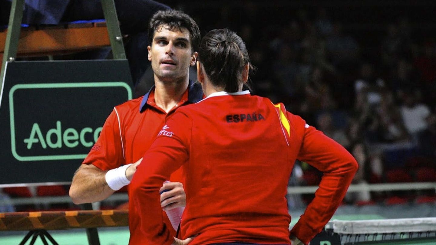 Pablo Andújar ha jugado dos eliminatorias de Copa Davis con España, la última en julio de 2015 contra Rusia. (EFE)