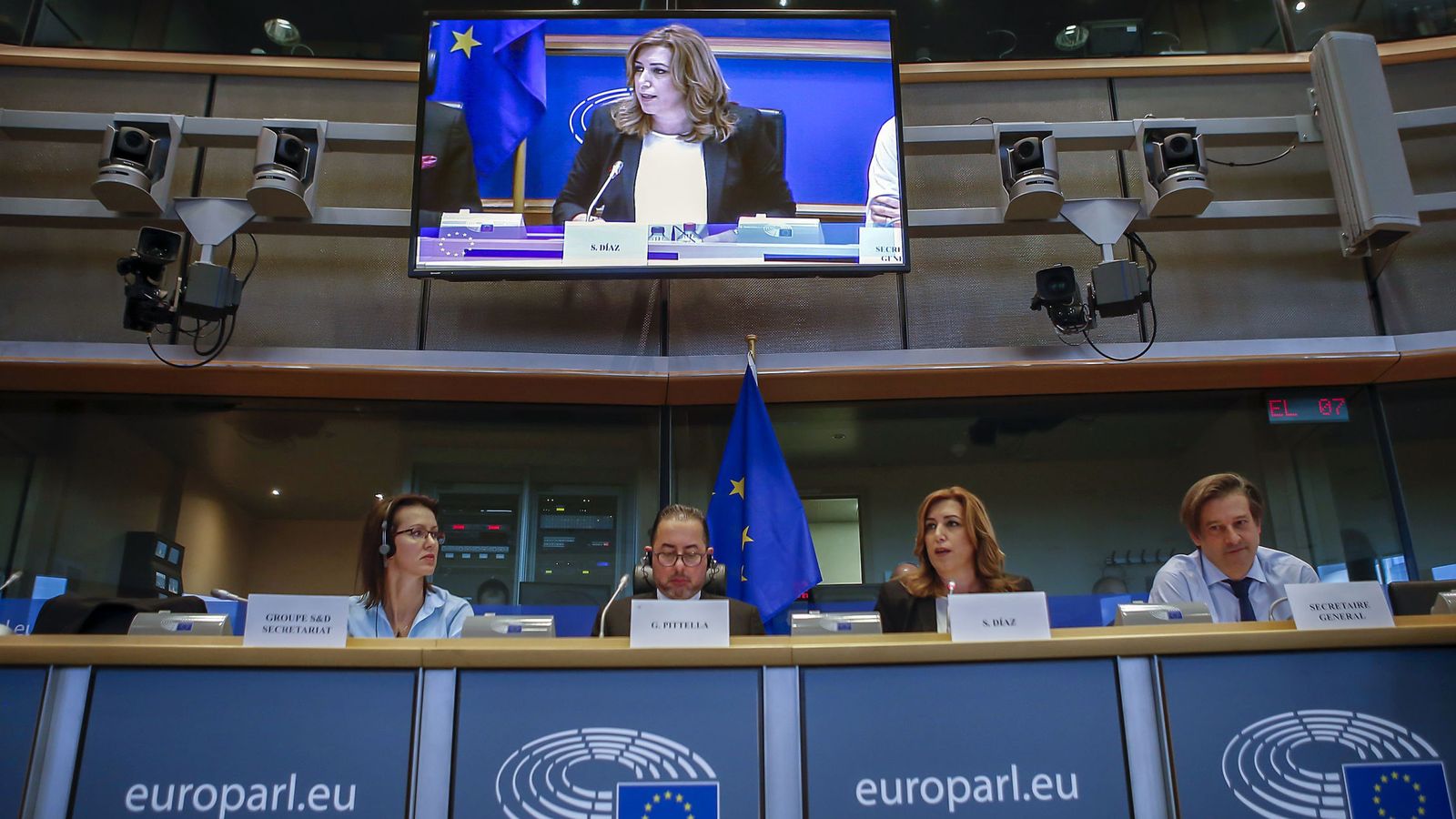 Foto: La presidenta de la Junta de Andalucía, Susana Díaz, en el Parlamento Europeo. (EFE)