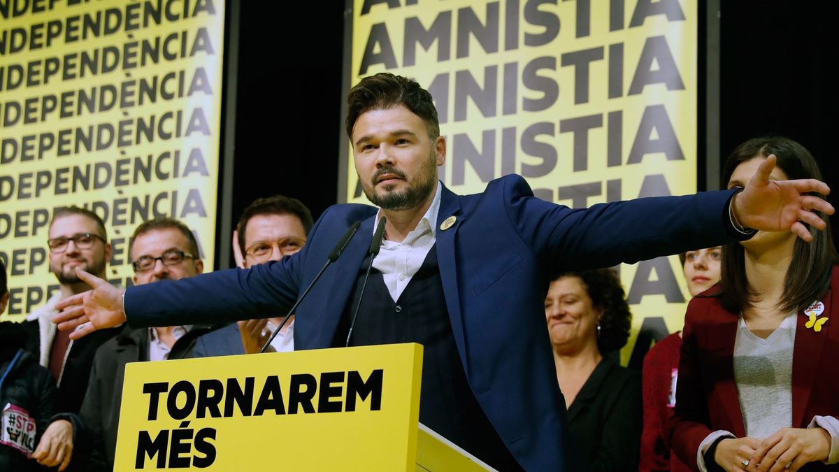 Rufián celebra el resultado electoral: "El independentismo ha sentenciado"