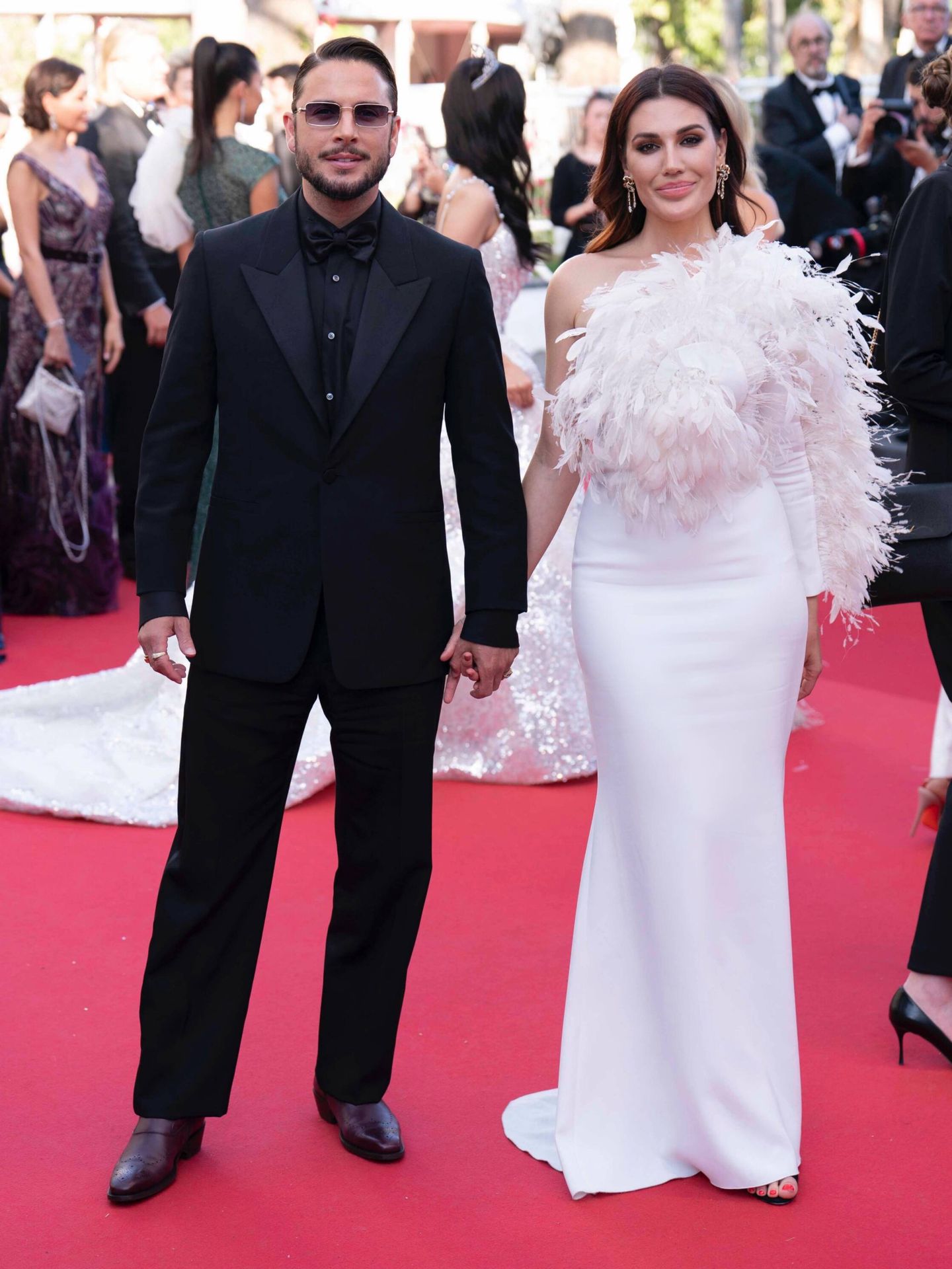 Manuel Carrasco y Almudena Navalón en la alfombra roja del Festival de Cine de Cannes. (Fotografía: Diana Kopaihora)