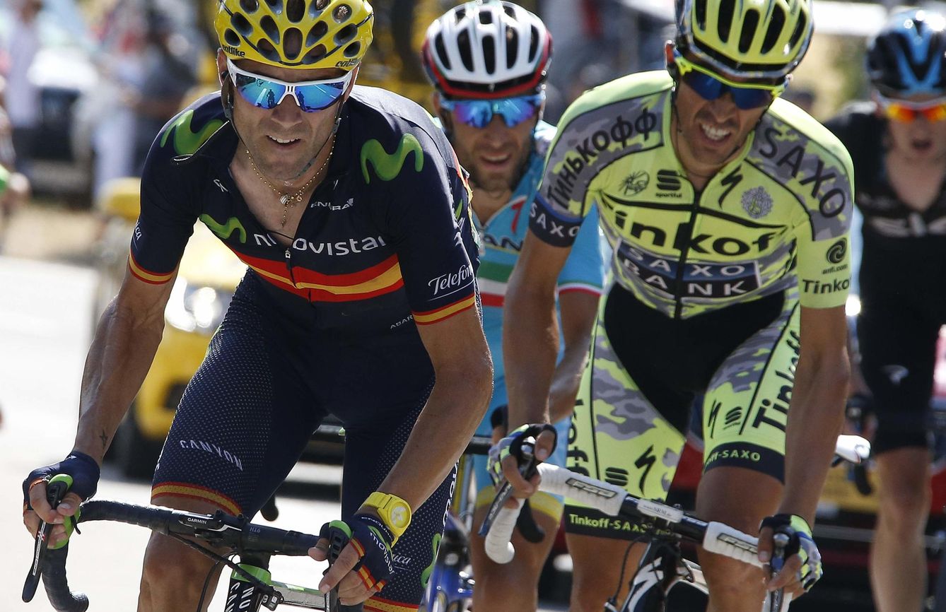 Foto: Valverde tiene a Contador como único adversario por el podio (Reuters).