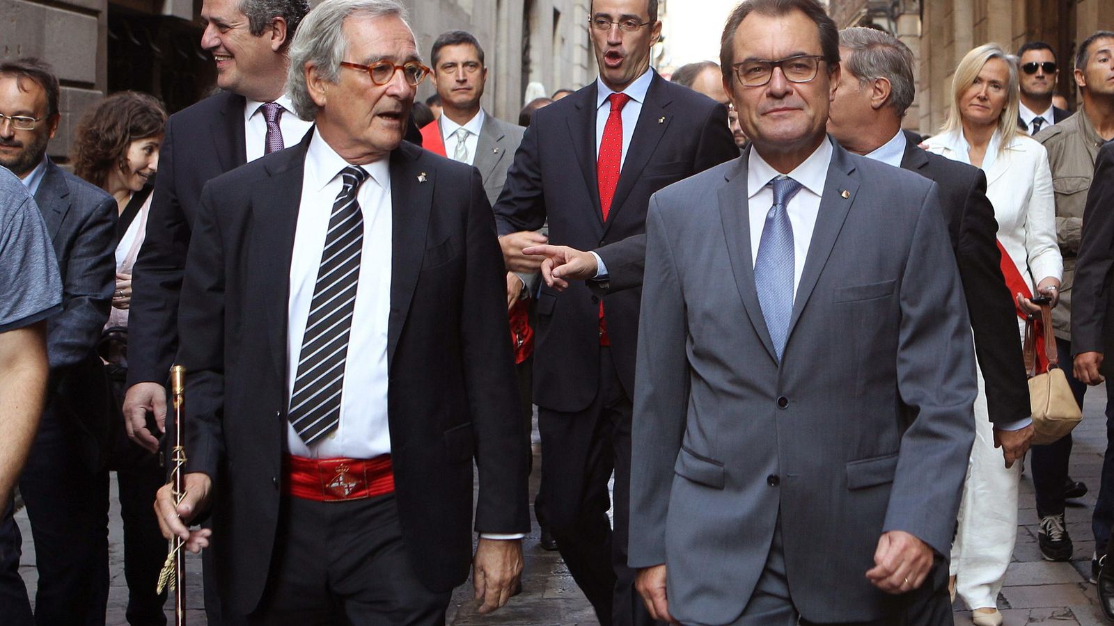 Foto: El presidente de la Generalitat, Artur Mas (d), junto a Xavier Trias (i), alcalde de Barcelona (EFE)