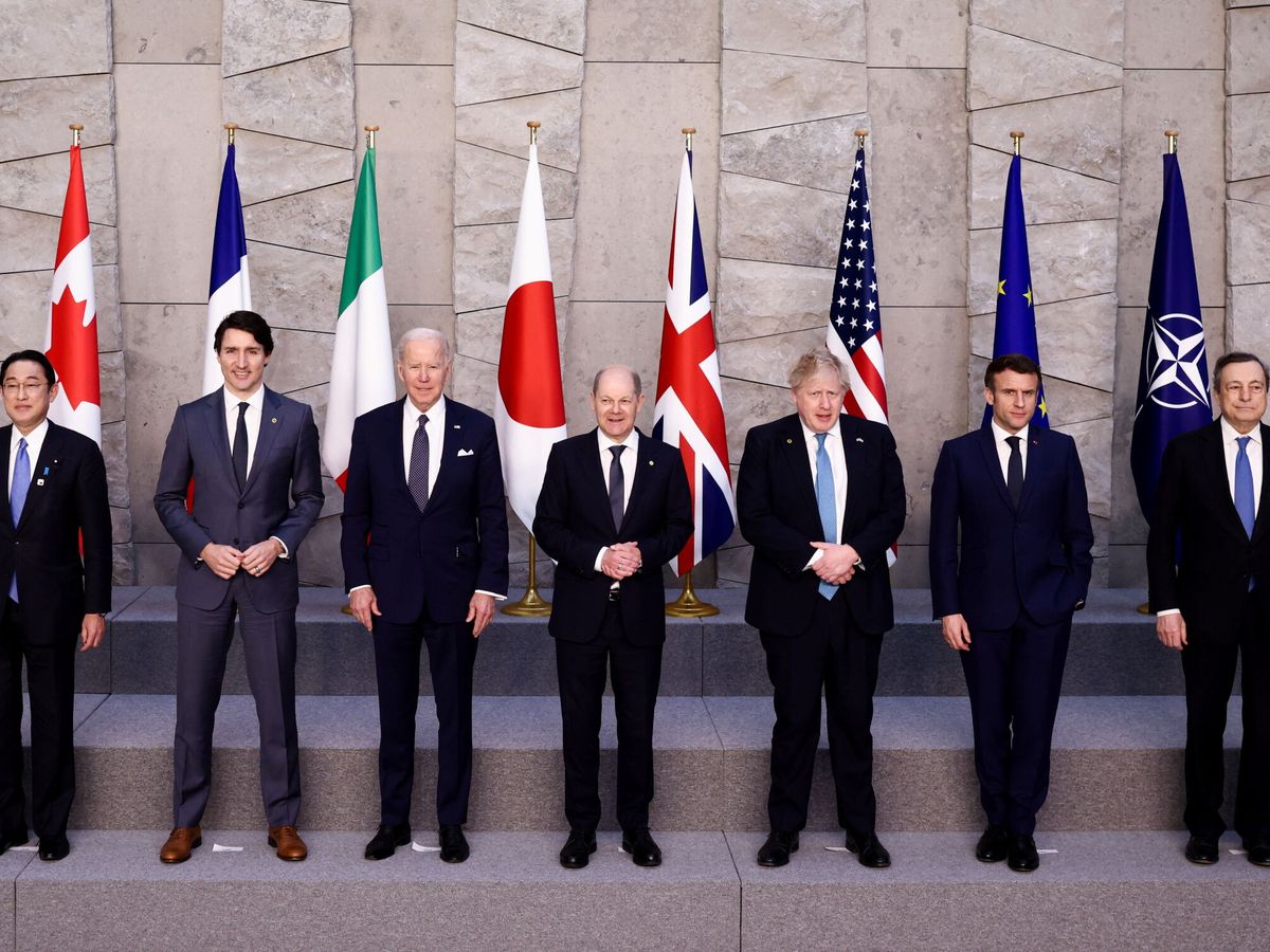 Foto: Líderes del G7 durante la cumbre de la OTAN. (Reuters/Henry Nicholls)