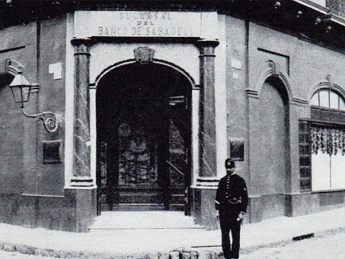 Foto: Sucursal de Banco Sabadell en Buenos Aires (Argentina), en 1891. (AHBS)