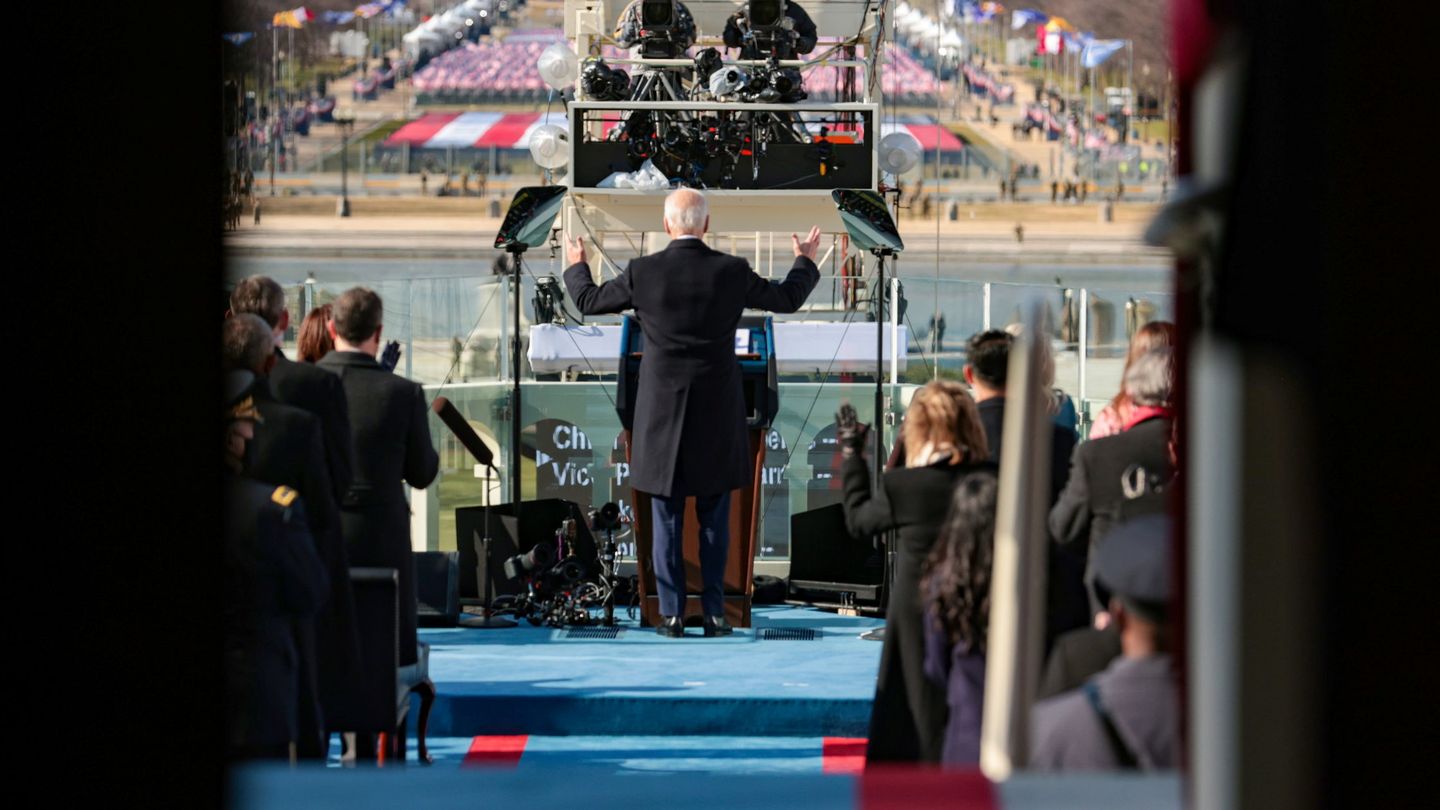 Joe Biden, durante su primer discurso como presidente de EEUU (Reuters)