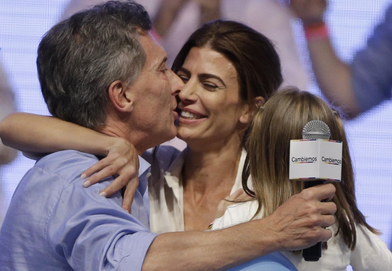 Mauricio Macri y su mujer celebrando el triunfo en Argentina (Gtres)