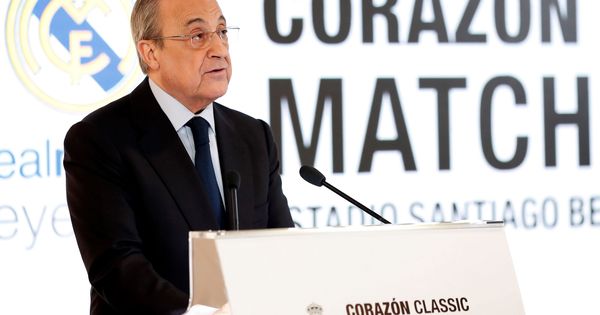 Foto: Florentino Pérez, presidente del Real Madrid, en una presentación la semana pasada. (EFE)