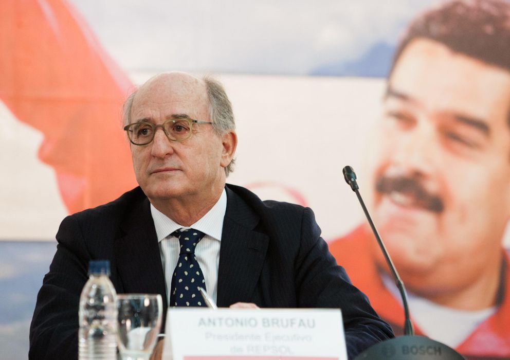 Foto: El presidente de Repsol, Antonio Brufau, en una reciente visita a Venezuela. (EFE)