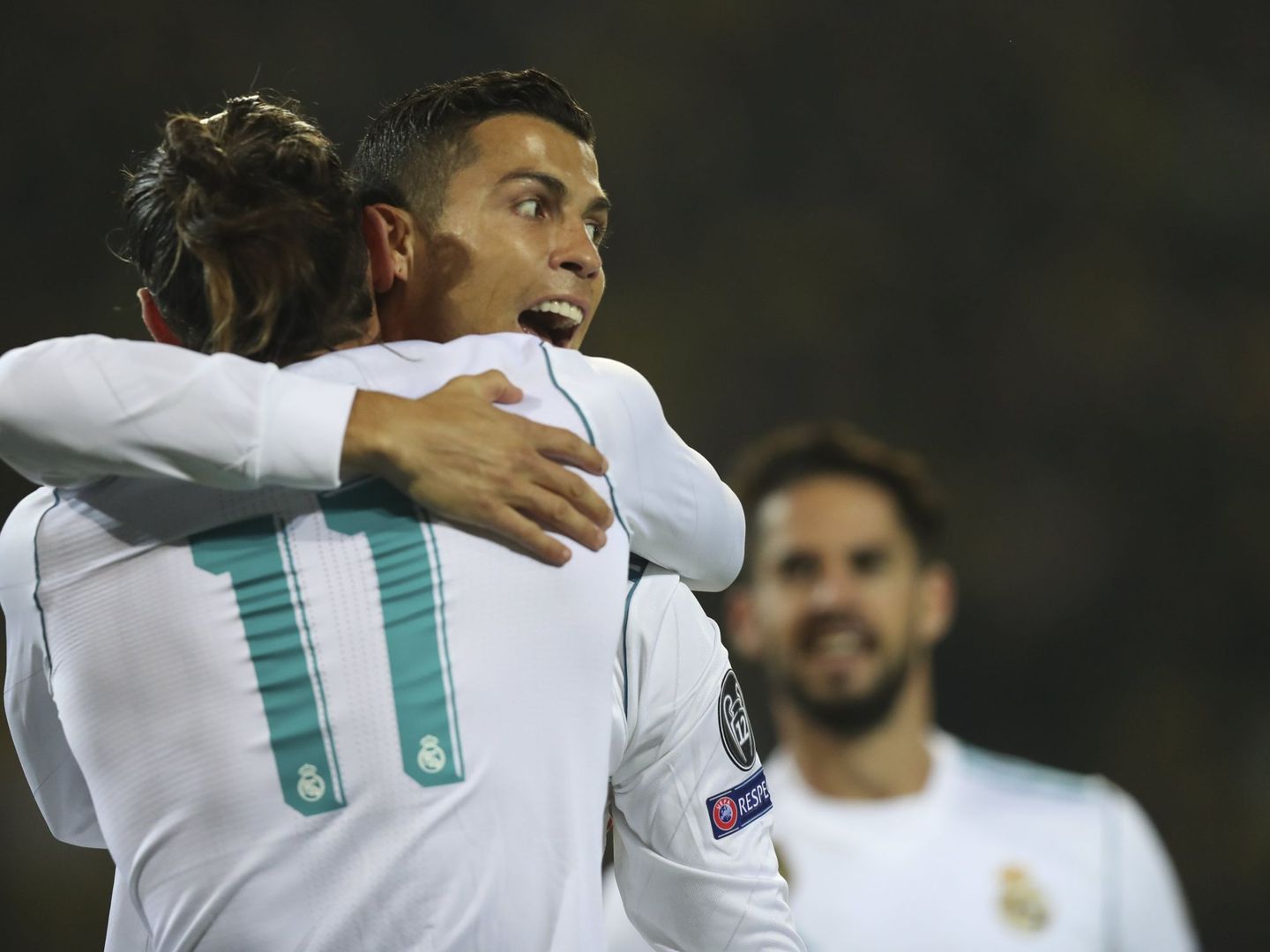 Cristiano celebra un gol con Bale. (EFE)