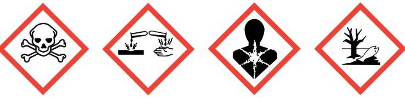 Pictograma que indica el riesgo del clorito de sodio en una ficha de seguridad. (Merkgroup)
