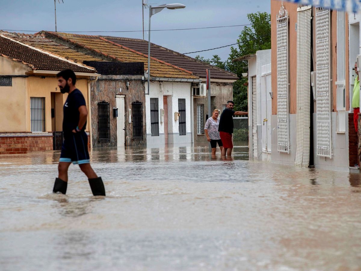 Foto: Molina de Segura, afectada por el desbordamiento del rio Segura en 2019. (EFE/Marcial Guillén)