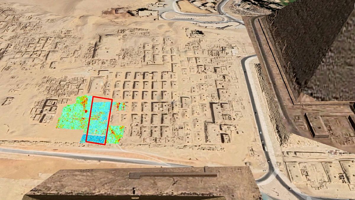 Detectan dos grandes estructuras ocultas bajo la arena de la Gran Pirámide de Guiza