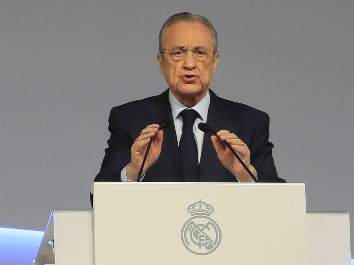 Foto: Florentino Pérez durante la Asamblea del Real Madrid. (EFE/Fernando Alvarado)