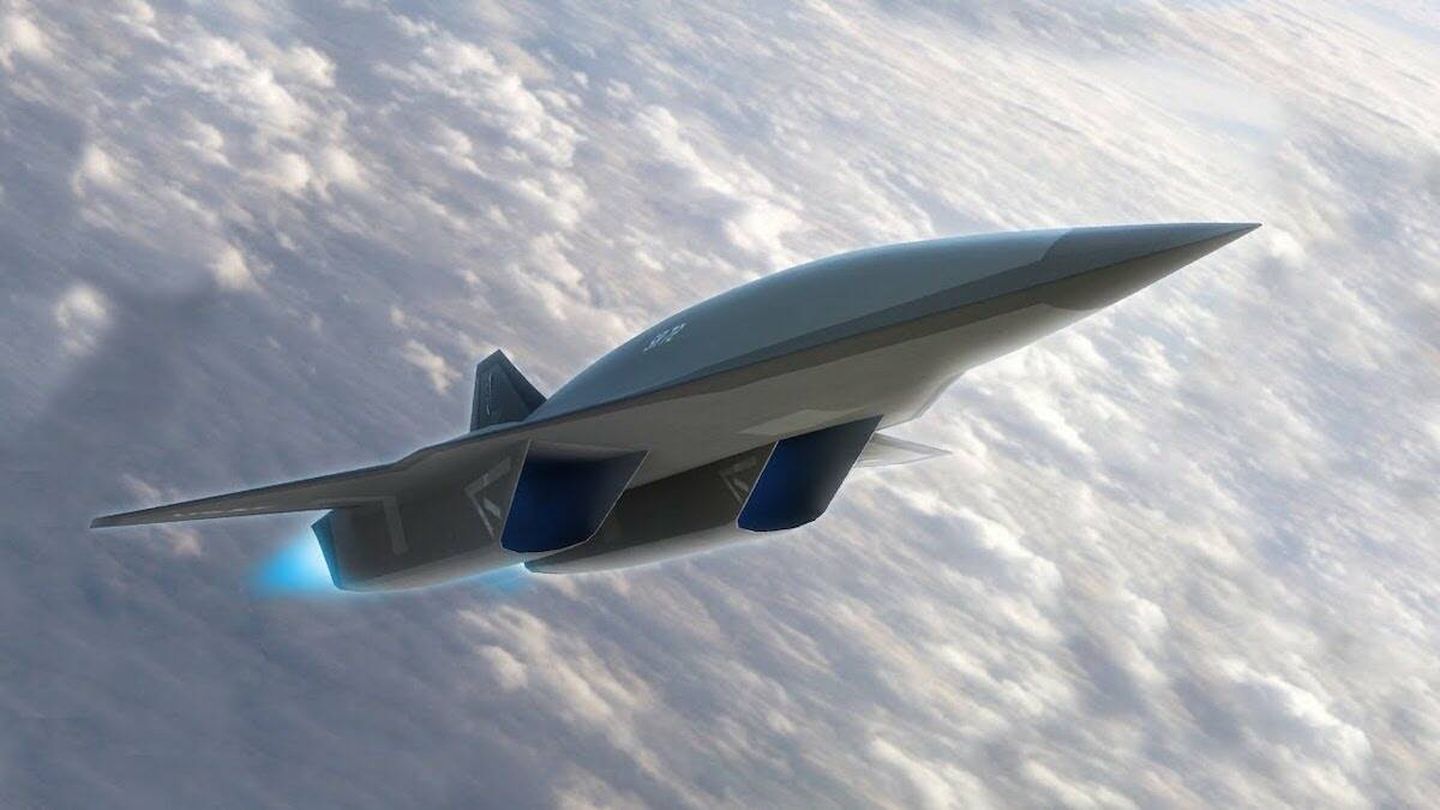 Modelo 3D del sucesor del SR-71 Blackbird, el avión hipersónico no tripulado SR-72. (Lockheed Martin) 