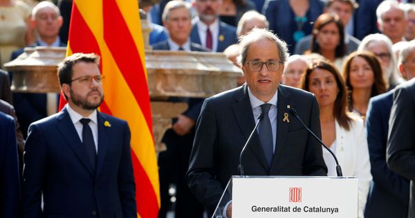 Foto: El presidente de la Generalitat, Quim Torra, en un acto en Barcelona. (EFE)