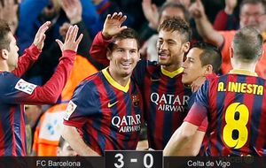 Neymar se resarce y Valdés llena de dudas la recta final del Barcelona