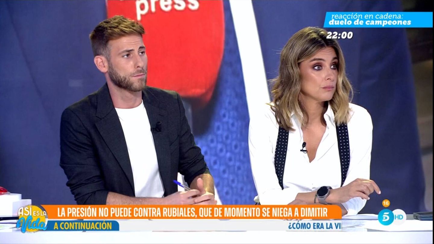 César Muñoz y Sandra Barneda, en 'Así es la vida'. (Mediaset)