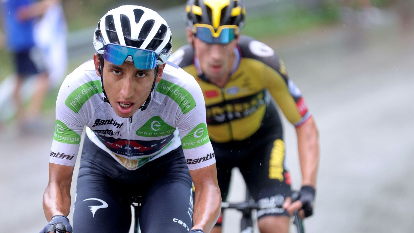 Egan Bernal, tras optar a la victoria, no estuvo en el podio final de La Vuelta. (Efe)