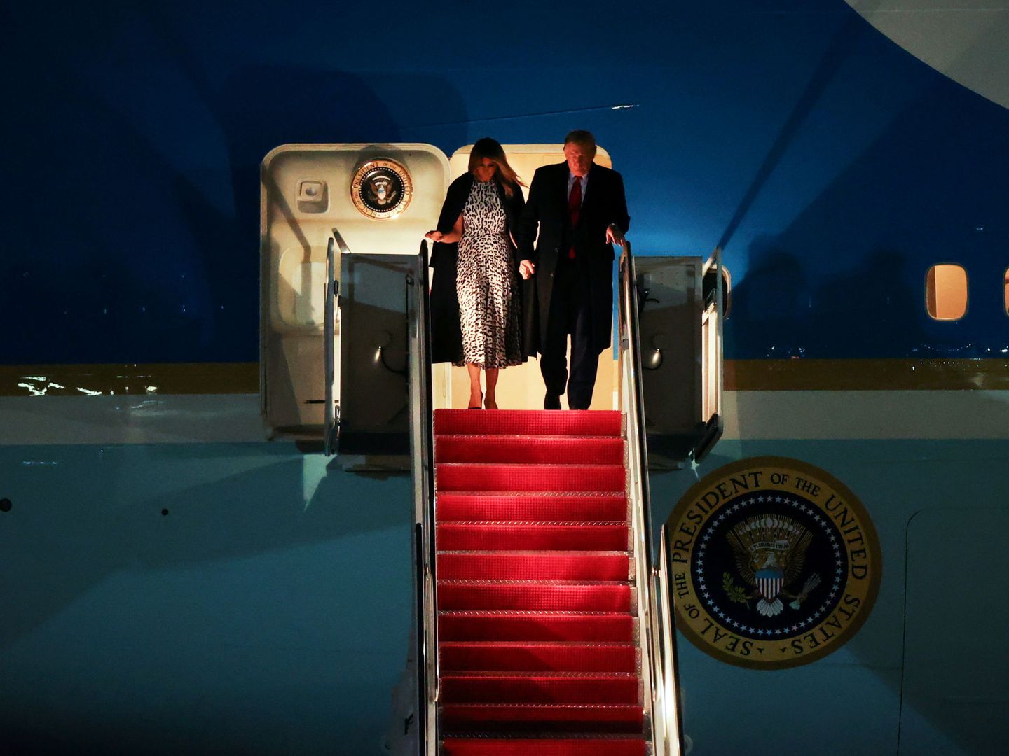 Donald Trump junto a la Primera Dama Melania Trump. (Reuters)