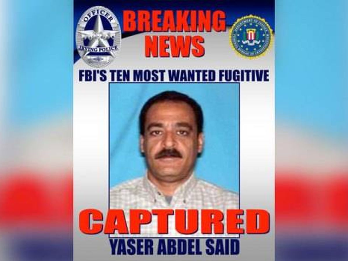 Foto: Cartel del FBI en el que se anuncia la captura de Yaser Abdel Said. (FBI)