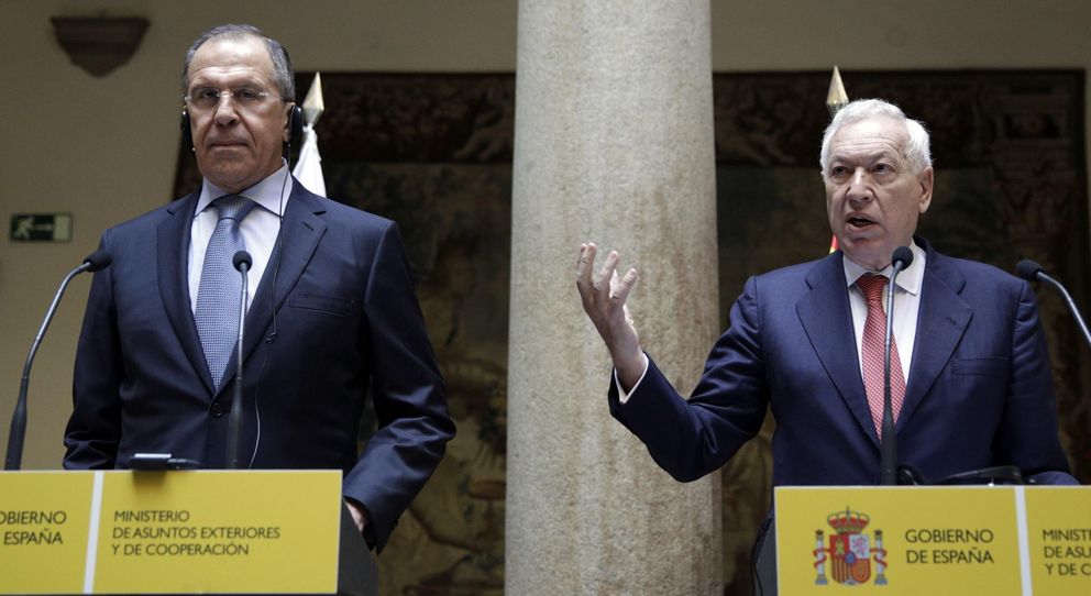 José Manuel García Margallo y su homólogo Serguei Lavrov. (Reurters)
