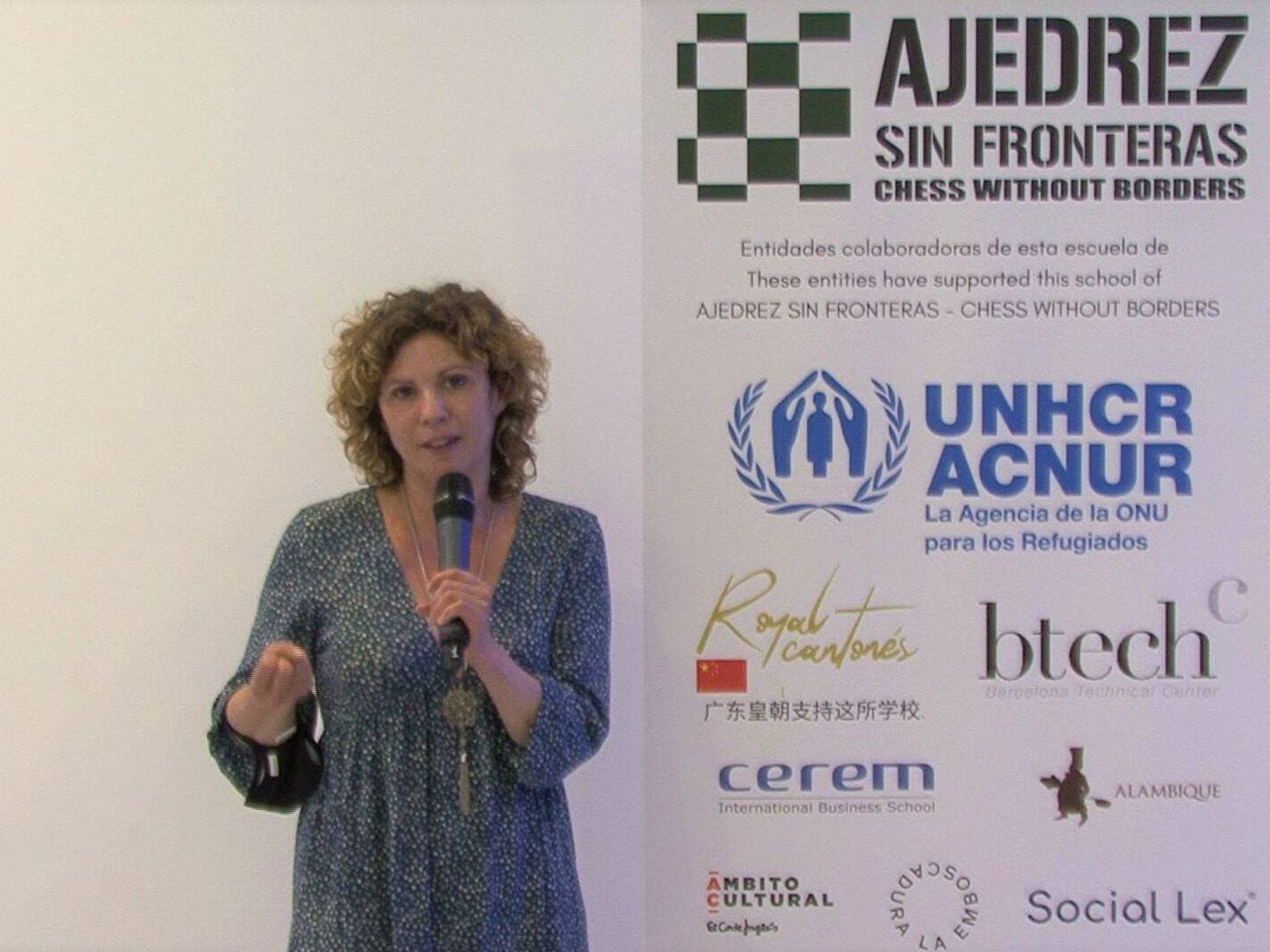 Susana Buitrago en un evento de ASF en el Palacio de Neptuno