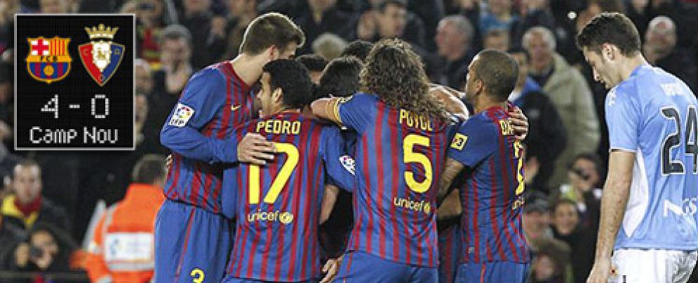 Foto: La conexión 'Xavi-Cesc-Messi' sentencia la eliminatoria de Copa frente a un buen Osasuna