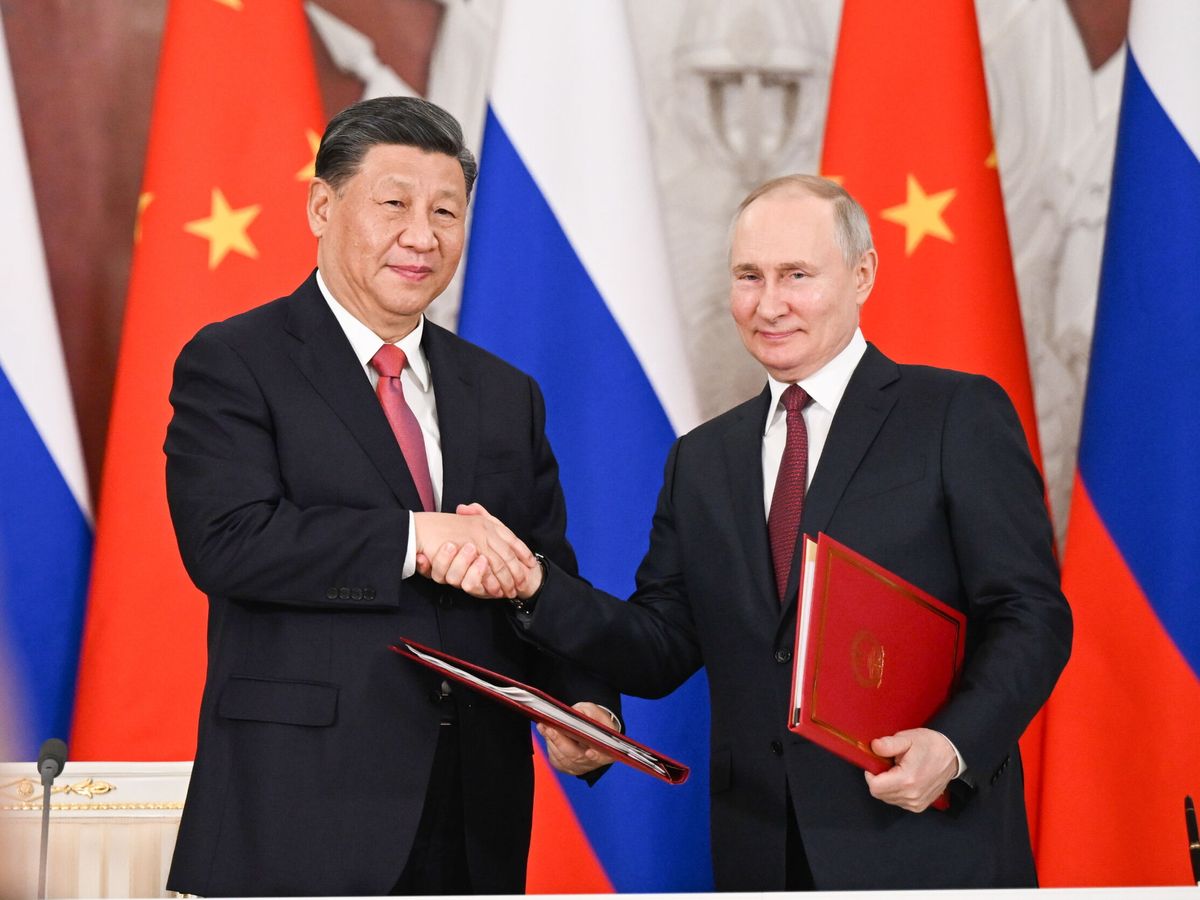 Foto: Reunión entre el presidente chino, Xi Jinping, y el ruso, Vladímir Putin. (Xinhua/Xie Huanchi)