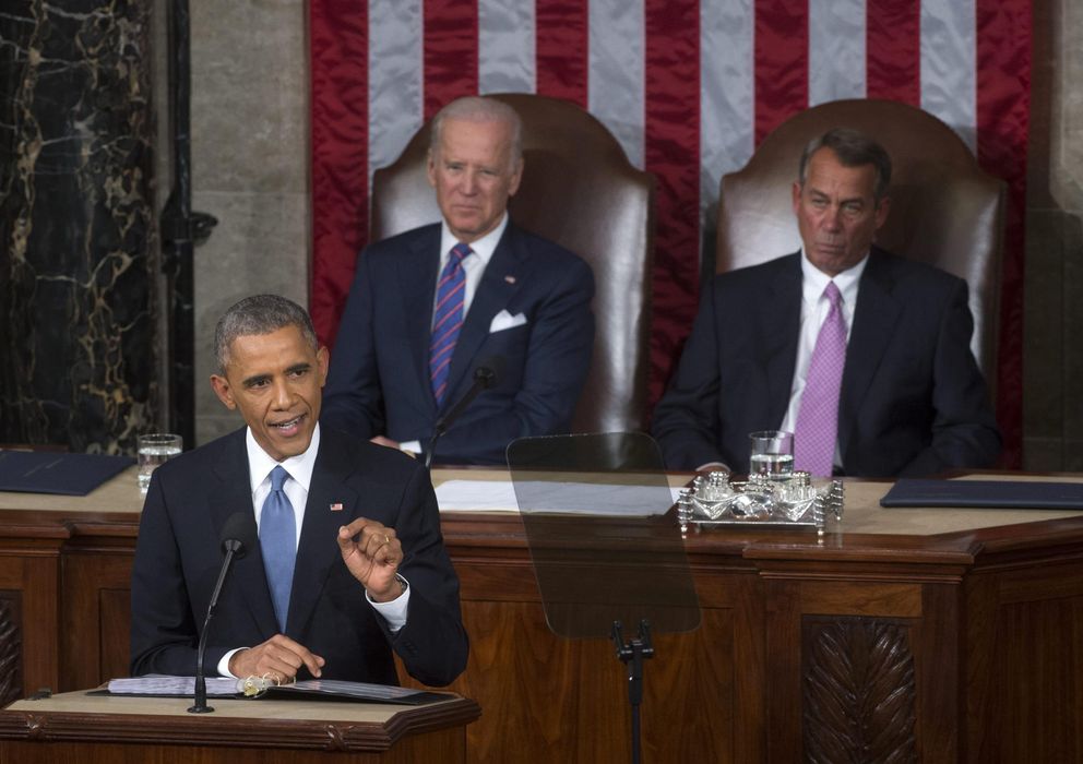 Foto: El presidente de Estados Unidos Barack Obama durante el discurso sobre el Estado de la Unión (EFE)