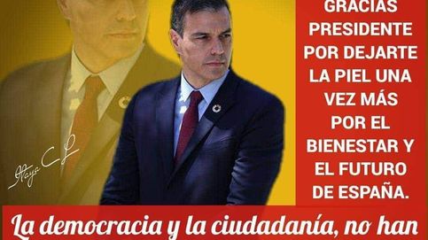Por el titánico trabajo, gracias: los chats del PSOE se llenan de cartelas pro Sánchez