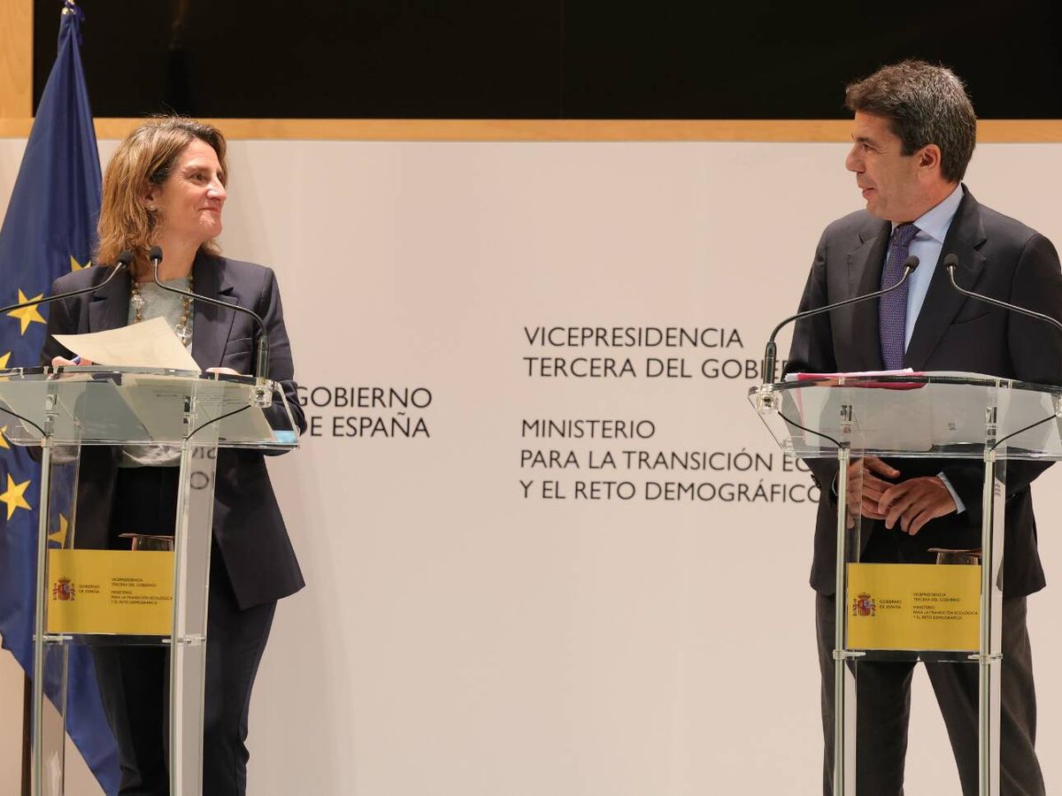 Foto: Teresa Ribera y Carlos Mazón, en un encuentro el pasado mes de febrero. (GVA)