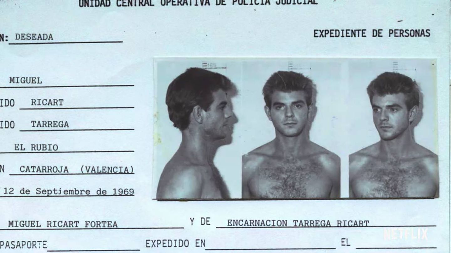 Ficha policial de Miguel Ricart. (EFE)