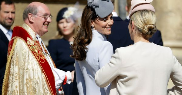 Foto: Kate Middleton a su llegada a la capilla de San Jorge. (Reuters)