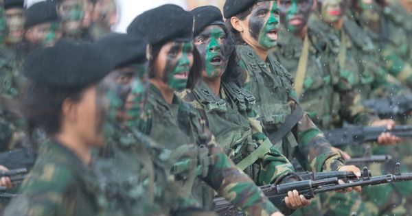 Foto: Fotografía cedida por Prensa Miraflores de soldados del Ejército de Venezuela. (EFE)