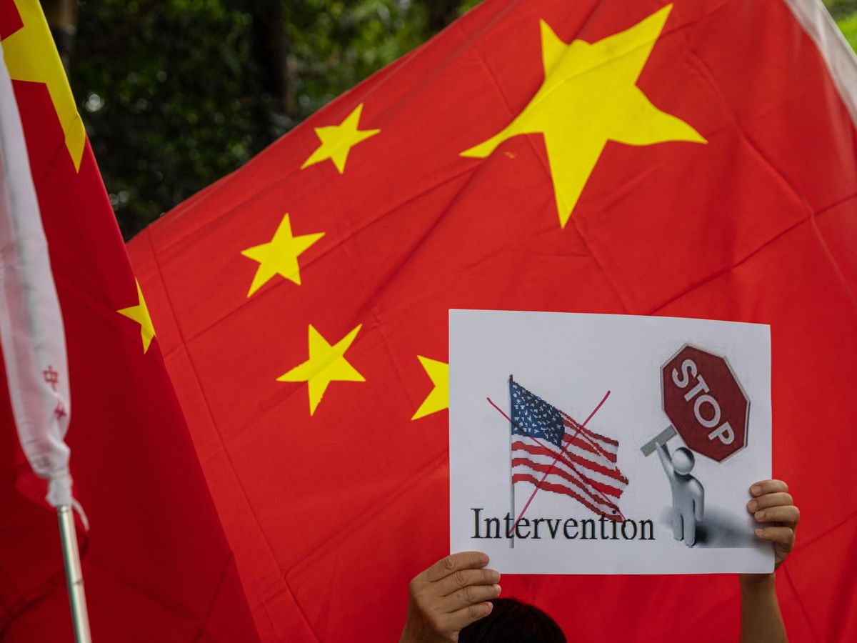 Foto: Protestas en China contra EEUU.