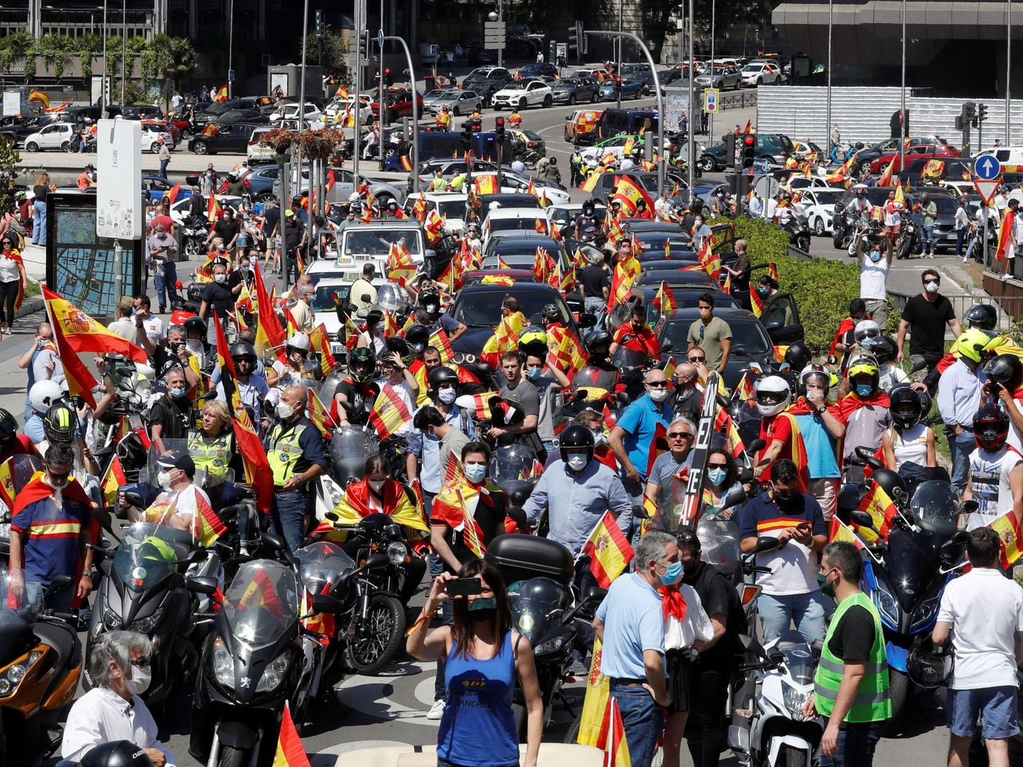 Manifestación del sábado en Madrid, promovidas por Vox. (EFE)