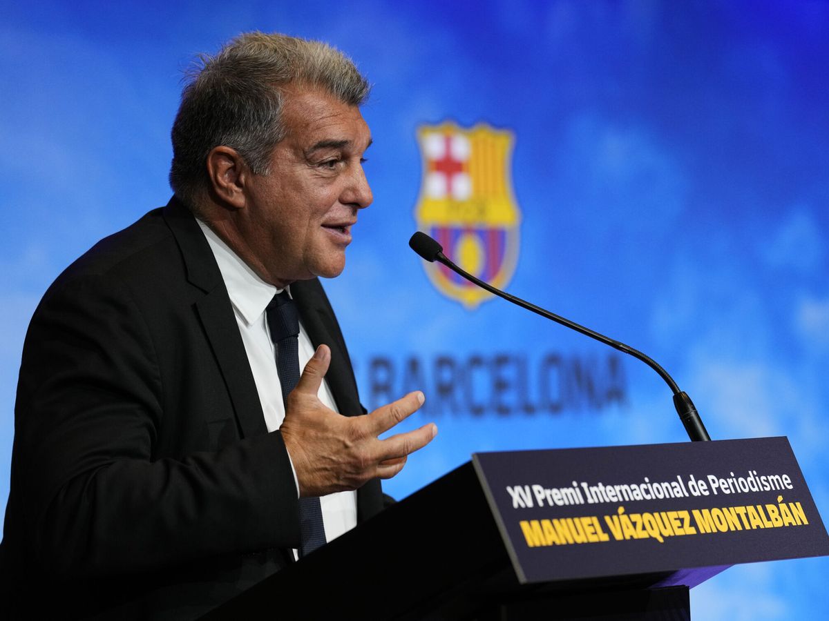 Foto: El presidente del Barça, Joan Laporta. (EFE/Alejandro García)