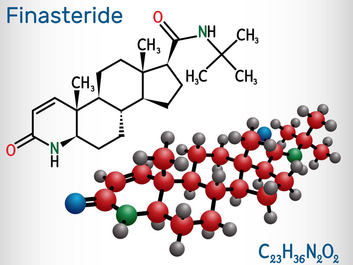 Molécula de finasterida. (iStock)