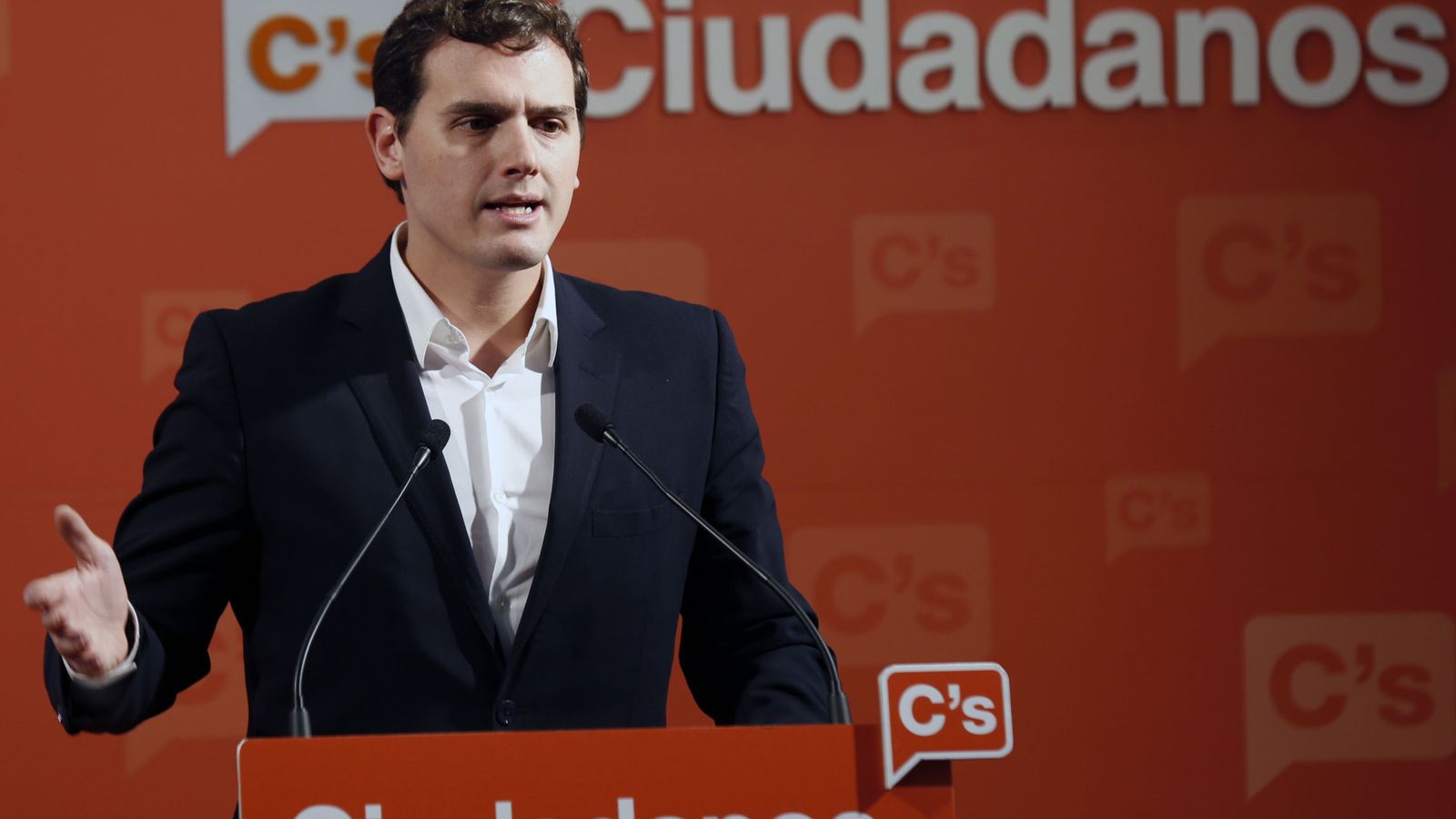 Foto: El presidente de Ciudadanos, Albert Rivera, en la sede del partido en Madrid. (EFE)